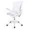 Flash Furniture Mid-Back Black Mesh Swivel Ergonomic Task Office Chair with Flip-Up Arms - BL-X-5M-BK-GG