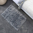 OJIA Deluxe Soft Fuzzy Fur Rugs Faux Sheepskin Shaggy Area Rugs Fluffy Modern Kids Carpet for Living Room Bedroom Sofa Bedside Decor(2 x 3ft, Grey)