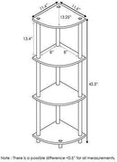 Furinno Turn-N-Tube 5 Tier Corner Display Rack Multipurpose Shelving Unit, Columbia Walnut/Black