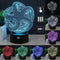 3D Illusion Animal Giraffe Remote Control LED Desk Table Night Light Lamp 7 Color Touch Lamp Kiddie Kids Children Family Holiday Gift Home Office Childrenroom Theme Decoration by HUI YUAN