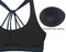 icyzone Padded Strappy Sports Bra Yoga Tops Activewear Workout Clothes for Women