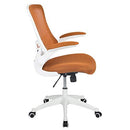 Flash Furniture Mid-Back Black Mesh Swivel Ergonomic Task Office Chair with Flip-Up Arms - BL-X-5M-BK-GG