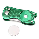 Mile High Life All Metal Foldable Golf Divot Tool with Pop-up Button & Magnetic Ball Marker (Multi-Colors/Shape)