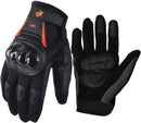 Street Bike Full Finger Motorcycle Gloves 09 (Large, black)