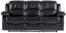 Homelegance Resonance 83" Bonded Leather Double Reclining Sofa, Brown