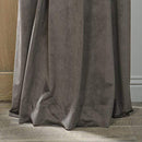 Half Price Drapes VPCH-184005-108-GRBO Signature Grommet Blackout Velvet Curtain, Natural Grey, 50 X 108