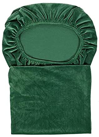 smiry Velvet Stretch Dining Room Chair Covers Soft Removable Dining Chair Slipcovers Set of 2, Peacock Green