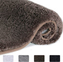 Office Marshal Bathroom Runner Rug Bath Mat 59"x20" Non-Slip Soft Long Shower Rug Plush Microfiber Water Absorbent Carpet Thick Shaggy Luxury Floor Mats, Machine Washable, White