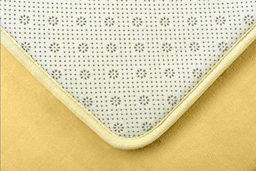 Clara Clark 2-Pack Bath Mat Set – Large and Small Bathroom Rug Set, Absorbent Memory Foam Bath Rugs, Non-Slip, Thick, Cozy Velvet Microfiber Bathrug, Plush Shower, Toilet Floor Bathmats Carpet, Black