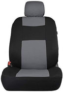 BDK OS-309-BG Polypro Black/Car Seat Cover, Easy Wrap Two-Tone Accent for Auto, Split Bench, Tan Beige