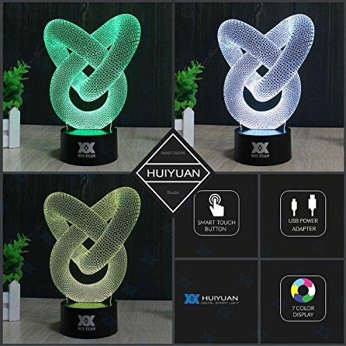 3D Illusion Animal Giraffe Remote Control LED Desk Table Night Light Lamp 7 Color Touch Lamp Kiddie Kids Children Family Holiday Gift Home Office Childrenroom Theme Decoration by HUI YUAN