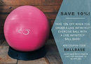 Live Infinitely Exercise Ball (55cm-95cm) Extra Thick Professional Grade Balance & Stability Ball- Anti Burst Tested Supports 2200lbs- Includes Hand Pump & Workout Guide Access