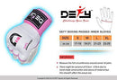 DEFY Gel Padded Premium Inner Gloves with Hand Wraps MMA Muay Thai Boxing Training Fight PAIR