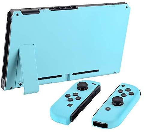 eXtremeRate Soft Touch Grip Back Plate for Nintendo Switch Console, NS Joycon Handheld Controller Housing with Full Set Buttons, DIY Replacement Shell for Nintendo Switch - Classics NES Style