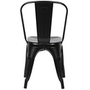 POLY & BARK EM-112-BLK-X4 Trattoria Side Chair in in Black (Set of 4)