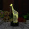 3D Illusion Animal Giraffe Remote Control LED Desk Table Night Light Lamp 7 Color Touch Lamp Kiddie Kids Children Family Holiday Gift Home Office Childrenroom Theme Decoration by HUI YUAN