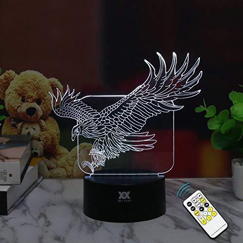 3D Illusion Animal Giraffe Remote Control LED Desk Table Night Light Lamp 7 Color Touch Lamp Kiddie Kids Children Family Holiday Gift Home Office Childrenroom Theme Decoration by HUI YUAN