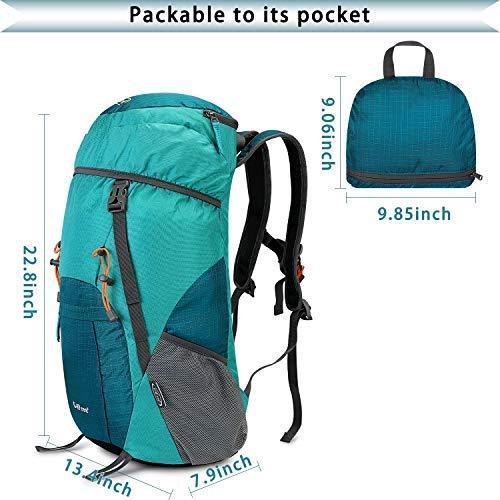 G4Free Lightweight Packable Hiking Backpack 40L Travel Camping Daypack Foldable