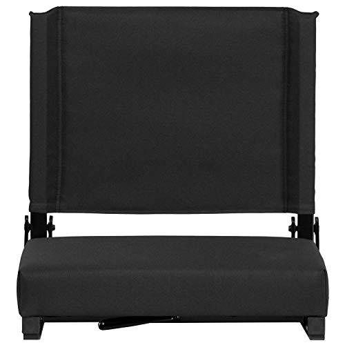 Flash Furniture Grandstand Comfort Seats by Flash with Ultra-Padded Seat in Black