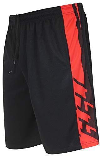 Real Essentials Men's Active Athletic Performance Shorts with Pockets - 5 Pack