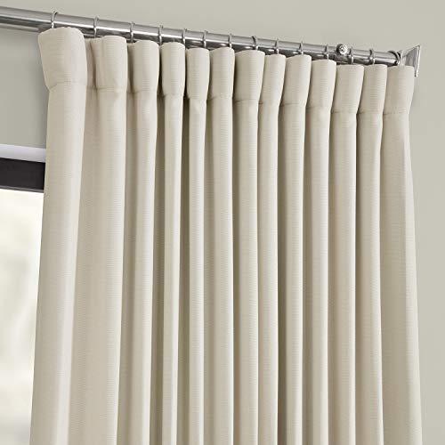 HPD Half Price Drapes BOCH-LN1857-84-DW Faux Linen Extra Wide Blackout Room Darkening Curtain, 100 X 84, Oatmeal