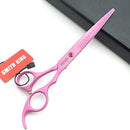 Elfirly 7.0in Professional Pet Grooming Scissors Set,Straight & Thinning & Curved Scissors 4pcs Set for Dog Grooming