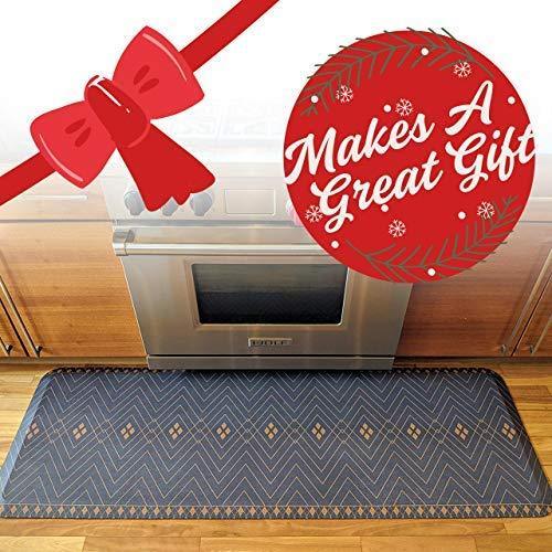 Anti Fatigue Comfort Floor Mat -Commercial Grade Quality Perfect for Standup Desks, Kitchens, and Garages - Relieves Foot, Knee, and Back Pain (20x39x3/4-Inch, Black) by Veracity & Verve