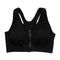 Women's Zip Front Sports Bra Wireless Post-Surgery Bra Active Yoga Sports Bras