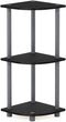 Furinno Turn-N-Tube 5 Tier Corner Display Rack Multipurpose Shelving Unit, Columbia Walnut/Black