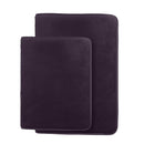 Clara Clark 2-Pack Bath Mat Set – Large and Small Bathroom Rug Set, Absorbent Memory Foam Bath Rugs, Non-Slip, Thick, Cozy Velvet Microfiber Bathrug, Plush Shower, Toilet Floor Bathmats Carpet, Black