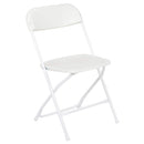 Flash Furniture 10 Pk. HERCULES Series 650 lb. Capacity Premium White Plastic Folding Chair