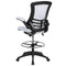 Flash Furniture Mid-Back Black Mesh Swivel Ergonomic Task Office Chair with Flip-Up Arms - BL-X-5M-BK-GG