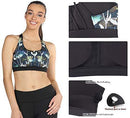 icyzone Padded Strappy Sports Bra Yoga Tops Activewear Workout Clothes for Women