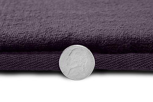 Clara Clark 2-Pack Bath Mat Set – Large and Small Bathroom Rug Set, Absorbent Memory Foam Bath Rugs, Non-Slip, Thick, Cozy Velvet Microfiber Bathrug, Plush Shower, Toilet Floor Bathmats Carpet, Black