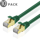 TNP Cat6 Ethernet Patch Cable (10 Feet) - Professional Gold Plated Snagless RJ45 Connector Computer Networking LAN Wire Cord Plug Premium Shielded Twisted Pair (White)