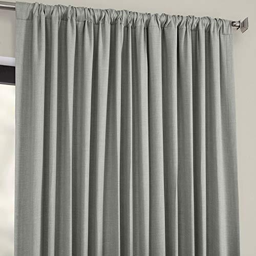 HPD Half Price Drapes BOCH-LN1857-84-DW Faux Linen Extra Wide Blackout Room Darkening Curtain, 100 X 84, Oatmeal