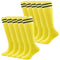 Youth Soccer Socks Fasoar Teens Knee High Football Socks Long Striped Rugby Tube Socks 2/6/10 Pairs