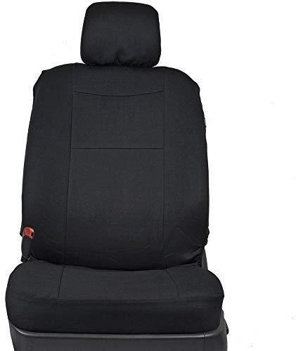 BDK OS-309-BG Polypro Black/Car Seat Cover, Easy Wrap Two-Tone Accent for Auto, Split Bench, Tan Beige