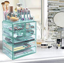 Sorbus Acrylic Cosmetic Makeup and Jewelry Storage Case Display-Spacious Design-for Bathroom, Dresser, Vanity and Countertop (4 Large, 2 Small Drawers, Clear)