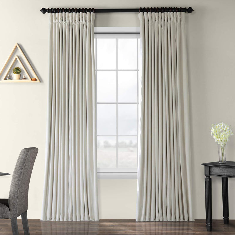 Half Price Drapes VPCH-VET1211-84 Signature Doublewide Blackout Velvet Curtain, Amber Gold, 100 X 84