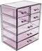 Sorbus Cosmetics Makeup and Jewelry Big Storage Display-Stylish Vanity, Bathroom Case, 4 Large, 2 Small Drawers, Clear