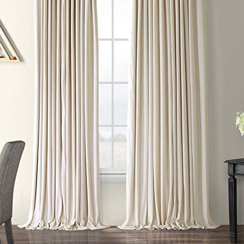 Half Price Drapes VPCH-VET1211-84 Signature Doublewide Blackout Velvet Curtain, Amber Gold, 100 X 84