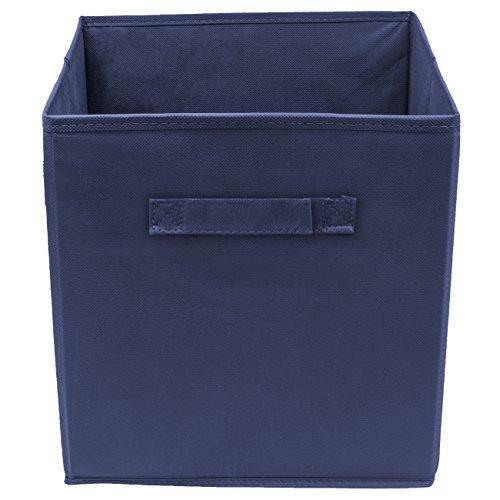 Sorbus Storage Cube Basket Bin, 6 Pack Navy Blue