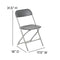 Flash Furniture 10 Pk. HERCULES Series 650 lb. Capacity Premium White Plastic Folding Chair