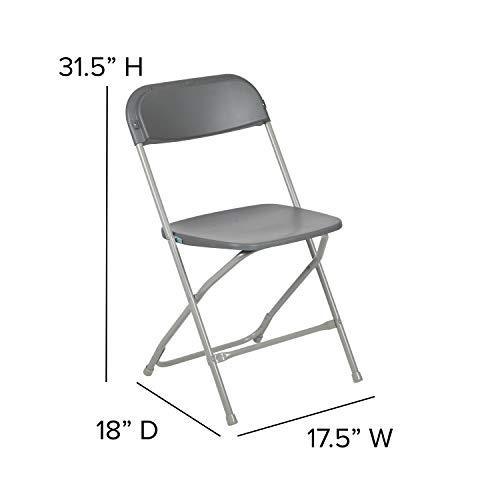 Flash Furniture 10 Pk. HERCULES Series 650 lb. Capacity Premium White Plastic Folding Chair