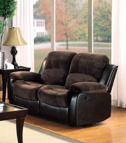 Homelegance Resonance 83" Bonded Leather Double Reclining Sofa, Brown