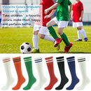 Youth Soccer Socks Fasoar Teens Knee High Football Socks Long Striped Rugby Tube Socks 2/6/10 Pairs