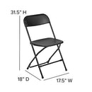 Flash Furniture 10 Pk. HERCULES Series 650 lb. Capacity Premium White Plastic Folding Chair