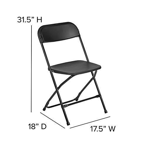 Flash Furniture 10 Pk. HERCULES Series 650 lb. Capacity Premium White Plastic Folding Chair