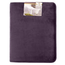 Clara Clark 2-Pack Bath Mat Set – Large and Small Bathroom Rug Set, Absorbent Memory Foam Bath Rugs, Non-Slip, Thick, Cozy Velvet Microfiber Bathrug, Plush Shower, Toilet Floor Bathmats Carpet, Black